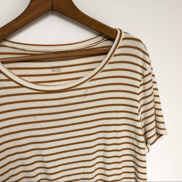 AE Ribbed Stripe Tie Front Top Sz XL - Picture 5 of 11